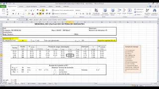 Memorial de cálculo de Hidrantes Planilhas [upl. by Eilak]