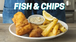 Crispy Homemade FISH AND CHIPS Recipe [upl. by Scot229]