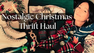 NOSTALGIC CHRISTMAS Thrift Haul🎄🕯️HUGE Vintage Christmas nostalgia christmas vintage cozy [upl. by Engelhart]