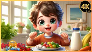 New Happy Dinnertime Song for Kids 🍽️  Sing Along with Us 🎤 [upl. by Oneill]