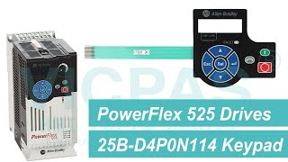 25BD4P0N114 AllenBradley PowerFlex 525 Drives Membrane Keyboard Keypad Repair [upl. by Ahsel]