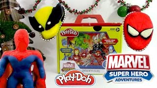 Pâte à modeler Super Héros de Marvel Spiderman Incroyable Hulk Ironman Wolverine Thor Playdoh [upl. by Babara153]