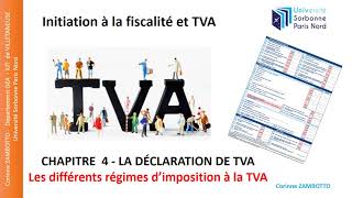 Cours de fiscalité GEA Régimes dimposition à la TVA Vidéo 41 [upl. by Marena276]