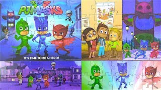 Pijamaskeliler puzzle oyunu oynuyoruz Baykuş Kız Kertenkele Kedi Çocuk ile PJ Masks Puzzle challenge [upl. by Aoket]