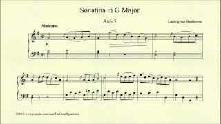 Beethoven Sonatina in G major Anh 5 Moderato [upl. by Iram]