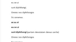 Latin Diphthong Pronunciation Song memorable [upl. by Else965]