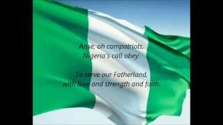 Nigerian National Anthem  quotArise Oh Compatriotsquot EN [upl. by Shimberg]