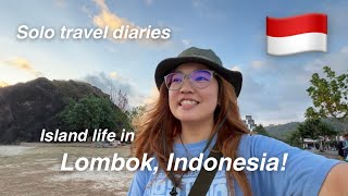 LOMBOK INDONESIA SOLO TRAVEL VLOG  Island life Merese Hill Selong Belanak Beach SE Asia 18 [upl. by Basilius]