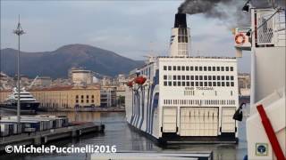 SNAV TOSCANA  Undocking and departure from Genova [upl. by Lanrev102]