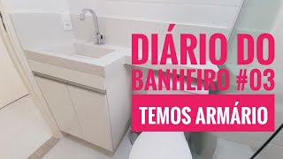 DIÁRIO DO BANHEIRO 03 Temos armário ❤️  Apartamento Tenda 41m2 [upl. by Nabila]