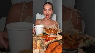 WINGSTOP TENDERS  VOODOO FRIES MUKBANG 🍗🫢😍 wingstop eating foodasmr eatwithme tenders [upl. by Ammann]