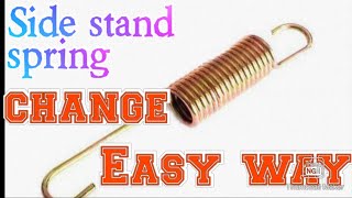 How to Motorcycle Side stand spring replacemakeputadjust change  मोटरसाइकल का side stand spring [upl. by Boles651]