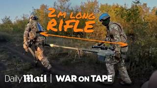 This Ukrainian sniper rifle is bigger than a human  War On Tape  Daily Mail [upl. by Cirre166]