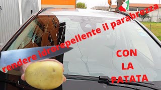 COME RENDERE IDROREPELLENTE IL PARABREZZACON LA PATATA [upl. by Adne]