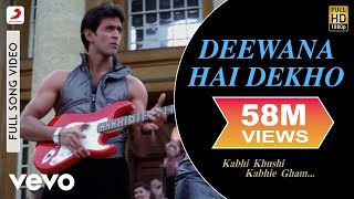 Deewana Hai Dekho Full Video  K3GHrithik RoshanKareena KapoorAlka YagnikSonu Nigam [upl. by Siuqcram835]