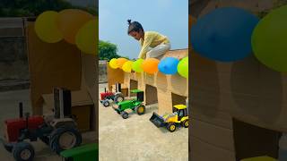 tractor balloon bridge crossing tractor malik ko gussa aaya minitractor automobile ytshorts [upl. by Lorn]