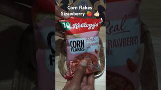 Corn flakes 🍓🌽 kelloggs corn strawberry [upl. by Rehpretsirhc]