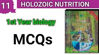 MCQs  holozoic Nutrition  ch 11  class 11 bio [upl. by Theresita]