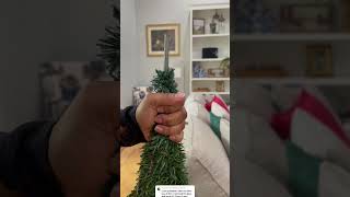 How To Hang Your Christmas Tree Wreath shortsfeed diy christmas christmastree [upl. by Aicilla501]