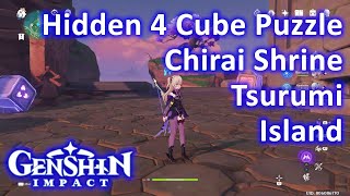 Hidden 4 Cube Puzzle Chirai Shrine Tsurumi Island Genshin [upl. by Blumenfeld434]