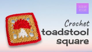 Crochet Toadstool Square  Fun amp Whimsical Pattern  You Should Learn This [upl. by Llerat]