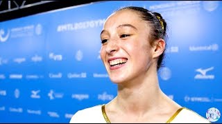 Nina Derwael BEL Interview  2017 World Championships  Uneven Bars Final [upl. by Travax]