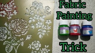 Fabric Painting Tutorial For Beginners fabric painting on clothes Using Stencils Part 1 [upl. by Limemann]