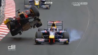 Biggest GP2F2 Crashes at Monaco 20102023 [upl. by Nylimaj]