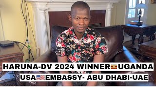 Part 1 Uganda to New York USA  Haruna Kivumbi Greencard  DV 024 Winner Embassy Abu DhabiUAE [upl. by Sascha915]