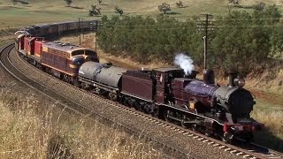 Steam Train to the Riverina  3265 to Junee Australian Trains [upl. by Simah]