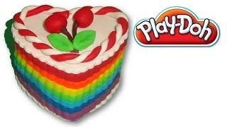 How to make rainbow cake from playdoh [upl. by Llereg]