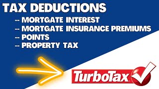 How To Deduct Mortgage Interest  Points  Property Taxes in TurboTax [upl. by Basile]