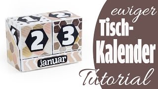 Tutorial Ewiger Tischkalender  Perpetual Calendar aus Papier  DEUTSCH [upl. by Smiga609]