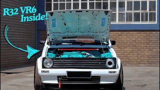 Volkswagen R32 swapped Mk1 Golf by Rojan Engine amp Gearbox [upl. by Rose]