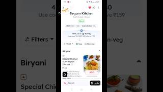 Begum Kitchen se order Biryani oder kriye [upl. by Macmullin561]