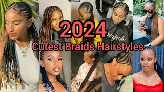 🌸💖 Hottest braids hairstyles for black ladies  Cornrows braid styles Cornrows hairstyles [upl. by Navert]