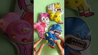 SHIN SONIC TAPES  AMY Rose Pop The Pimples  Paper Squishy Surgery Ghes Handmade [upl. by Slack]