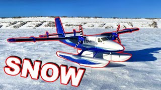 HILARIOUS amp UNBELIEVABLE RC Plane Snow Flight w Water Floats on Twin Otter  TheRcSaylors [upl. by Ellimac]