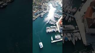 Milna Croatia  As seen from above Beautiful harbour Lots of yachts shorts [upl. by Lydie]