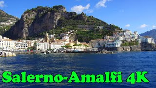 Salerno  Amalfi Italy Boat trip 4K [upl. by Ahsil558]