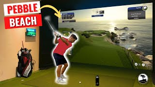 Playing 18 Holes on my Home Golf Simulator SkyTrak amp TGC 2019 [upl. by Mahmud]