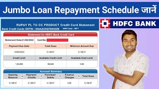 Know HDFC Bank Insta Jumbo Loan Repayment Schedule [upl. by Jaclyn]