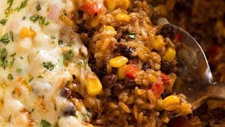 Mexican Ground Beef Rice Casserole [upl. by Irakab]