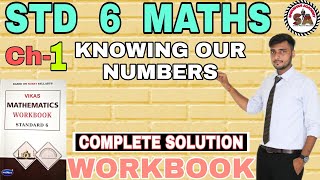 CH 1  WORKBOOK  STD 6 MATHS  Knowing Our Numbers  VIKAS WORKBOOK SOLUTION  NCERT [upl. by Azeria]