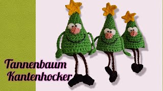 Weihnachtsdeko häkeln  Tannenbaum Kantenhocker [upl. by Albrecht]