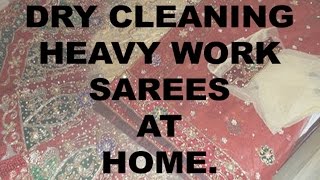 HOW TO DRY CLEAN LEHNGA AND HEAVY SAREES AT HOME [upl. by Niawat495]