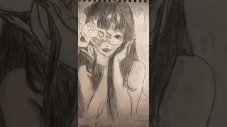 Drawing tomie kawakami🖤👽 drawing tomie [upl. by Spiegleman629]