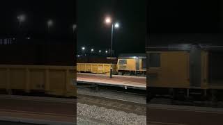 Heading home GBRF Class 66769 heads into Rugby station hauling a stone aggregates train railways [upl. by Aisyram]