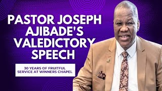 PASTOR JOSPEH AJIBADES VALEDICTORY SPEECH [upl. by Yup307]