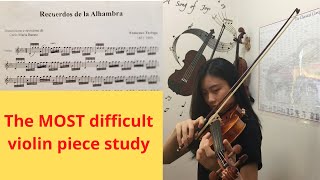 Recuerdos de la Alhambra violin tutorial part 1 One of the Most difficult violin pieces [upl. by Aohk]